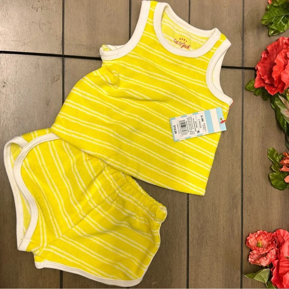 Cat & Jack terry two piece set - NWT - size 0-3 month